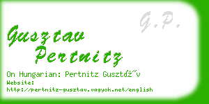 gusztav pertnitz business card